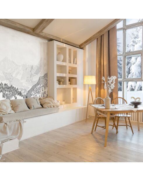 Fresque Montagne Hiver - 150x305 cm