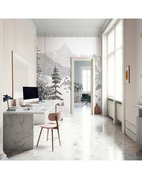 Fresque Montagne Hiver - 150x305 cm