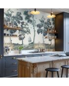 Fresque Sous Bois Lichen - 150x305 cm