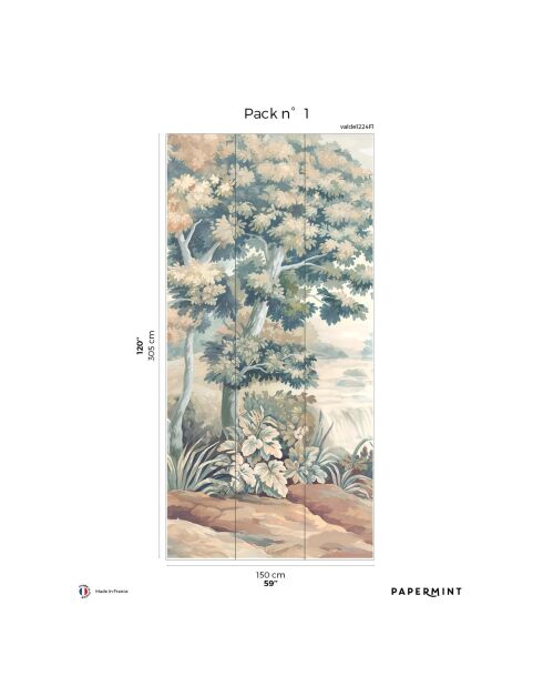 Fresque Val de Loire Pastel - 150x305 cm