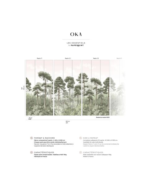 Fresque Oka Rosée du matin - 150x305 cm