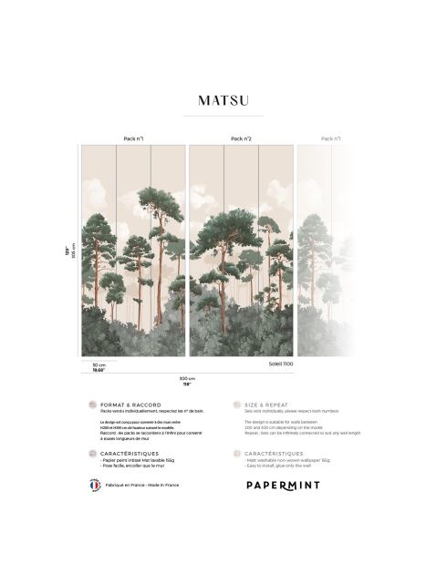 Fresque Matsu Soleil - 150x305 cm