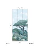 Fresque Riviera La Spiaggia Verde smeraldo - 150x305 cm