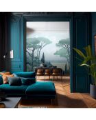 Fresque Riviera La Spiaggia Verde smeraldo - 150x305 cm