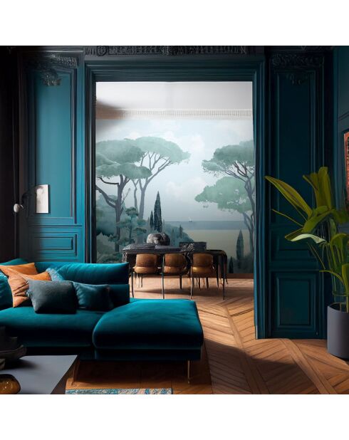 Fresque Riviera La Spiaggia Verde smeraldo - 150x305 cm