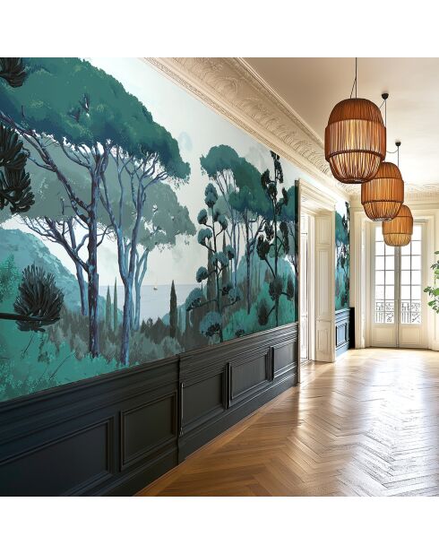 Fresque Toscane Vert - 150x305 cm