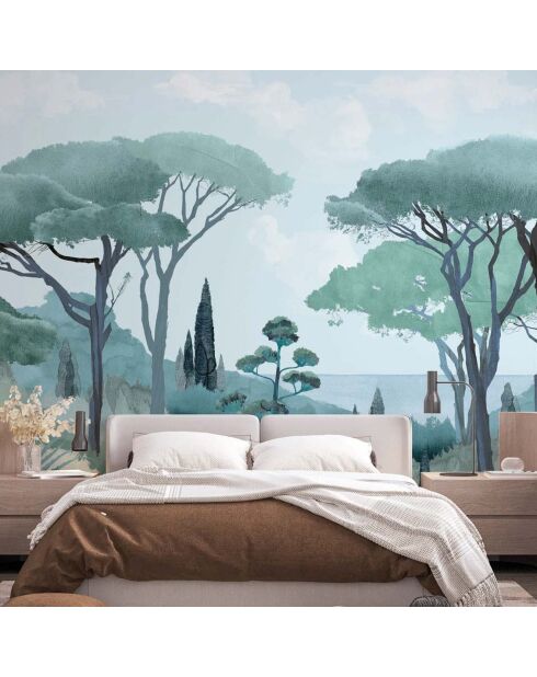 Fresque Riviera Vert Emeraude - 150x305 cm