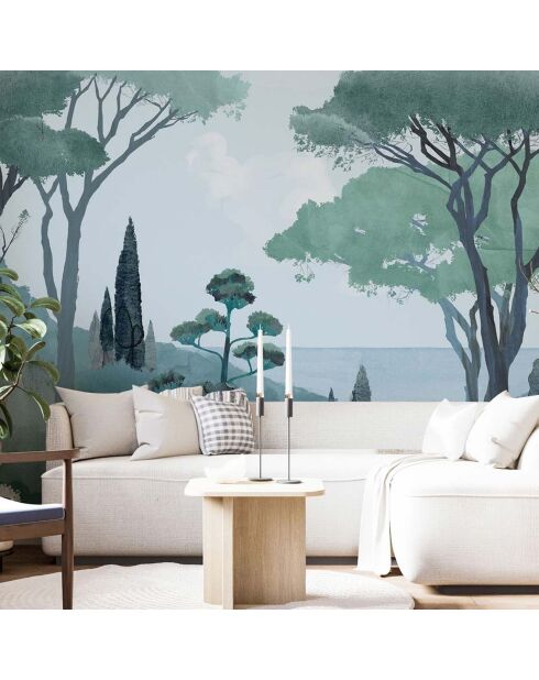 Fresque Riviera Vert Emeraude - 150x305 cm