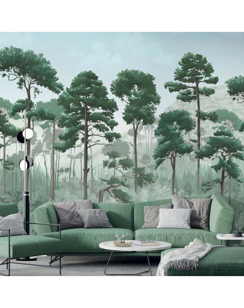 Fresque Oka Vert Forêt - 150x305 cm