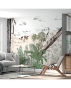 Fresque Dune Vert Palmier - 150x305 cm