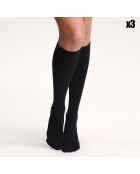 3 Paires de mi-bas 140D noirs