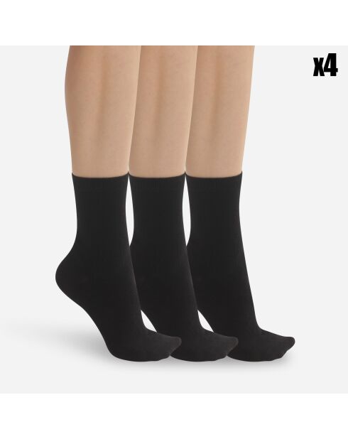 12 paires de chaussettes noires