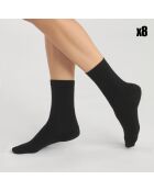 8 paires de chaussettes noires