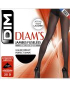 6 Collants Diam's Jambes Fuselées 25D noirs