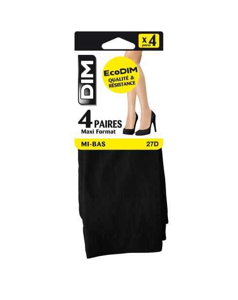 24 Paires de mi-bas 27D noirs