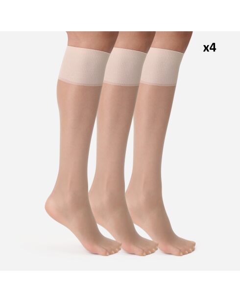 12 Paires de mi-bas 20D capri