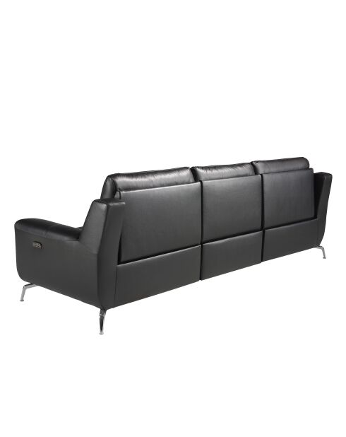 Canapé en Cuir Relax Noir - 264x93x93 cm