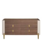Commode Beige/Noyer - 160x47x47 cm