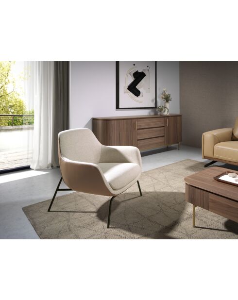 Fauteuil Crème - 77x76x76 cm