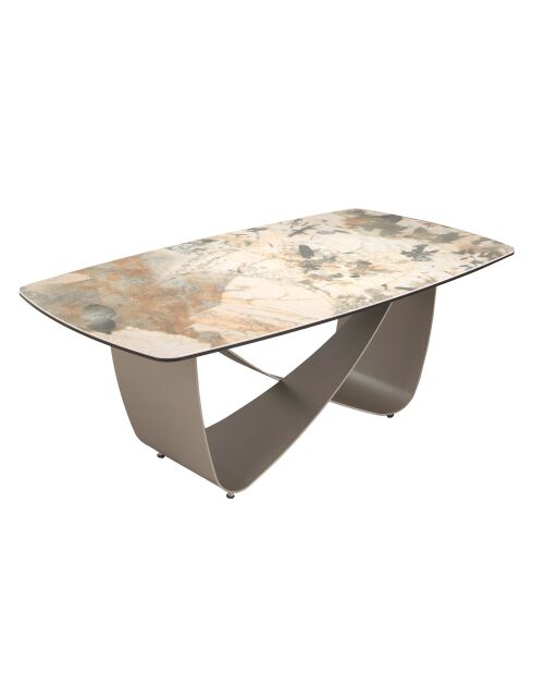 Table Basse Beige Marron Taupe - 120x70x70