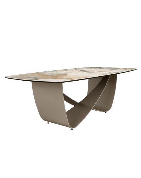 Table Basse Beige Marron Taupe - 120x70x70