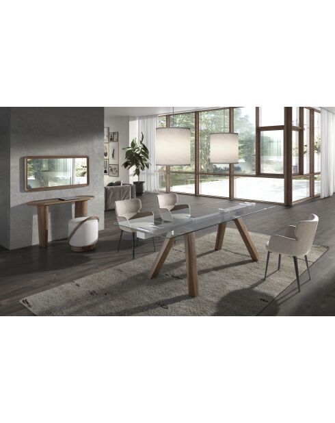 Consola en nogal - 120x40x40 cm