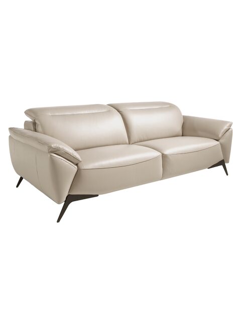 Canapé en Cuir Taupe - 223x107x107 cm