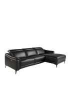 Relax Meridian Ecksofa aus Leder, 272 x 168 x 168, Schwarz