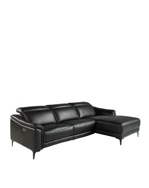 Relax Meridian Ecksofa aus Leder, 272 x 168 x 168, Schwarz