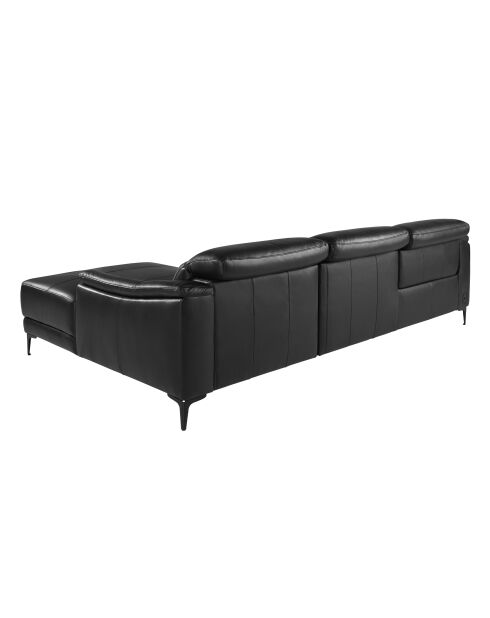 Relax Meridian Ecksofa aus Leder, 272 x 168 x 168, Schwarz