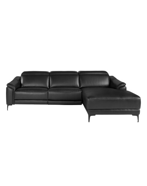 Relax Meridian Ecksofa aus Leder, 272 x 168 x 168, Schwarz