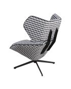 Schwarz/weißer Drehstuhl - 85x95x95