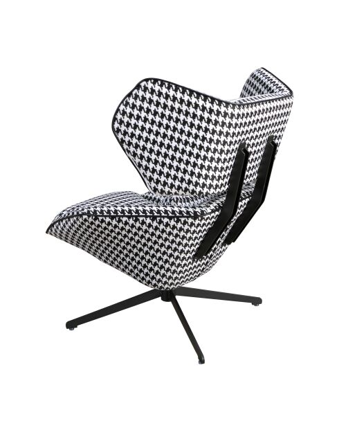 Schwarz/weißer Drehstuhl - 85x95x95