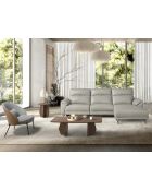 Fauteuil Gris/Noyer - 77x72x72 cm