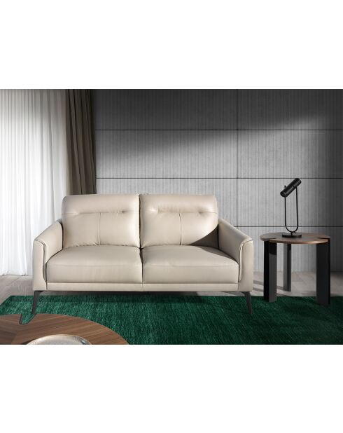 Canapé en Cuir Taupe - 152x88x88 cm