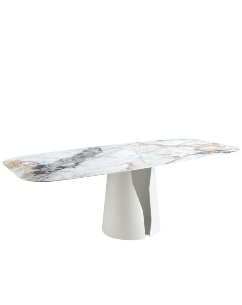 Table avec Poignée Blanche - 238x110x110 cm