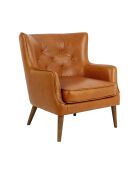 Fauteuil en Cuir Chester Brun - 75x80x80