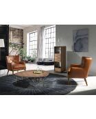 Fauteuil en Cuir Chester Brun - 75x80x80