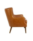 Fauteuil en Cuir Chester Brun - 75x80x80
