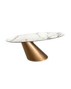 Table à Manger Blanc Bronze - 240x120x120 cm
