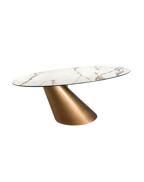 Table à Manger Blanc Bronze - 240x120x120 cm