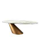 Table à Manger Blanc Bronze - 240x120x120 cm