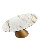 Table à Manger Blanc Bronze - 240x120x120 cm