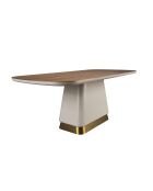 Table à Manger Beige/Noyer - 200x95x95