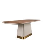 Table à Manger Beige/Noyer - 200x95x95
