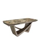 Uitschuifbare tafel met handvat Beige Bruin Taupe - 200x100x100 cm