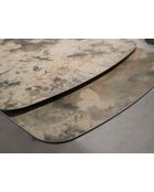 Uitschuifbare tafel met handvat Beige Bruin Taupe - 200x100x100 cm