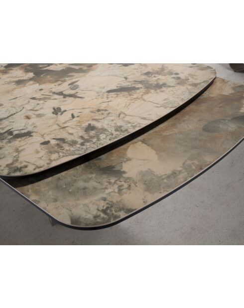 Uitschuifbare tafel met handvat Beige Bruin Taupe - 200x100x100 cm