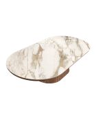 Table Centrale Blanc/Noyer - 160x80x80 cm