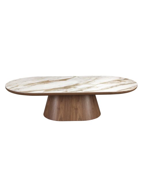 Table Centrale Blanc/Noyer - 160x80x80 cm